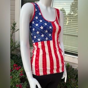 💎2/$22~Rue 21 American Flag Tank Top~Small